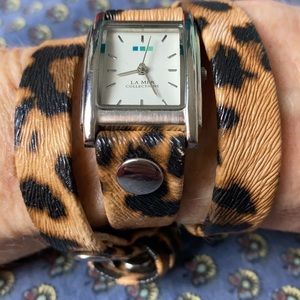 La Mer animal print wrap watch in perfect shape